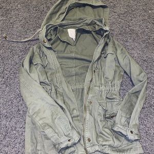 green anorak jacket